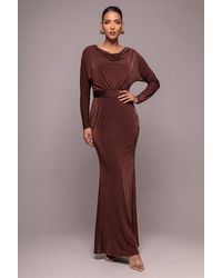 Goddiva - Reversible Blouson Kimono Sleeve Maxi Dress - Lyst