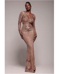 Goddiva - Starburst Sequin Maxi Dress - Lyst