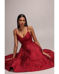 Goddiva - Jacquard Sleeveless A-Line Midi Dress - Lyst