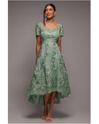 chinese dress ladies Floral Lace Formal Midi Dress Lace Midi Mac Duggal 50665  The Dress Outlet