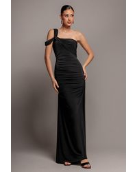 Goddiva - One Shoulder Asymmetric Twist Maxi Dress - Lyst