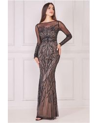 Goddiva - Long Sleeve Sequin Flame Maxi - Lyst