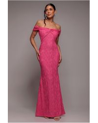Goddiva - Front Knot Twist Maxi Dress - Lyst