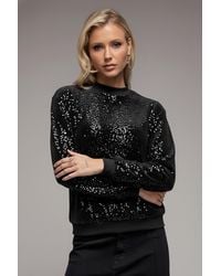 Goddiva - Sequin Velvet Jumper - Lyst