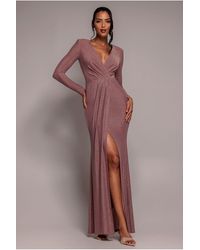 Goddiva - Front Crossover Lurex Split Maxi - Lyst