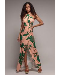 Goddiva - Printed Crossover Maxi Dress - Lyst