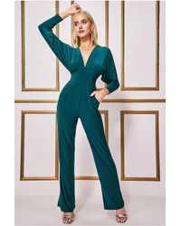 Goddiva - Plunging V-neck Jumpsuit - Lyst