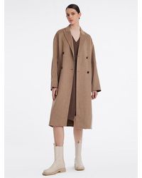 GOELIA - Pure Cashmere Double-Breasted Lapel Coat - Lyst