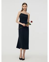 GOELIA - Triacetate Reversible Strap Midi Dress - Lyst