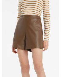 GOELIA - Eco-Friendly Leather A-Line Shorts - Lyst