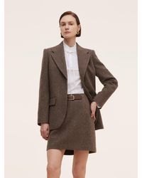 GOELIA - [Preview] 100% Washable Wool Gathered Waist Blazer - Lyst