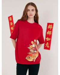 GOELIA - China Cartoon Print T-Shirt - Lyst