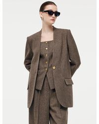 GOELIA - 100% Washable Wool One Button Blazer - Lyst