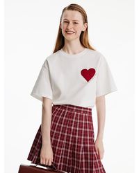 GOELIA - Basic Heart Print T-Shirt - Lyst