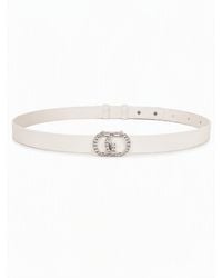 GOELIA - Rhinestone Go Letter Leather Belt Size Small - Lyst
