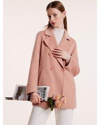 GOELIA - Pure Wool Mid-Length Notched Lapel Double-Faced Coat - Lyst
