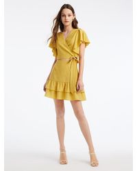GOELIA - Acetate Ruffle Sleeve Blouse And Skirt Two-Piece Set - Lyst