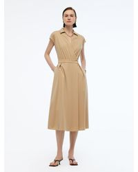 GOELIA - Tencel Blend Adjustable Waist Knit Stretchy Midi Dress - Lyst