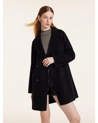 GOELIA - Wool And Cashmere Double-Faced Notched Lapel Coat - Lyst