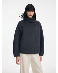 GOELIA - [Preview] 100% Merino Wool Double-Faced Short Coat - Lyst