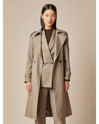 GOELIA - Mid-Length Double-Breasted Notched Lapel Trench Coat - Lyst