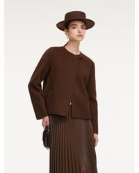 GOELIA - Cashmere Wool Blend Double-Faced Cropped Jacket - Lyst