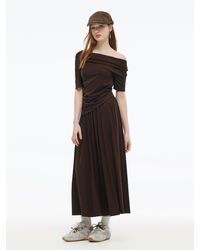 GOELIA - Tencel Blend Stretchy Knit Top And A-Line Skirt Two-Piece Set - Lyst