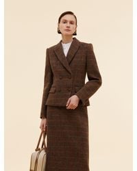 GOELIA - [Preview] 100% Wool Plaid Slim Fit Blazer - Lyst