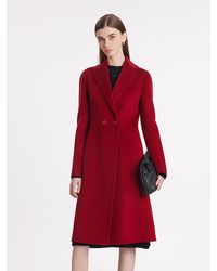 GOELIA - Double-Faced Wool And Silk Blend Lapel Coat - Lyst