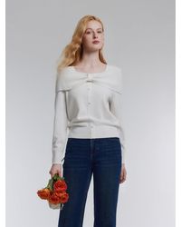 GOELIA - [Preview] Wool Bow Neck Sweater - Lyst