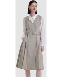 GOELIA - Light Shirt And Vest Dress Two-Piece Set - Lyst