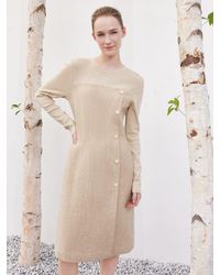 GOELIA - Woolen Patchwork Slim Dress - Lyst