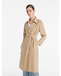GOELIA - 22 Momme Mulberry Silk Wrapped Trench Coat With Belt - Lyst