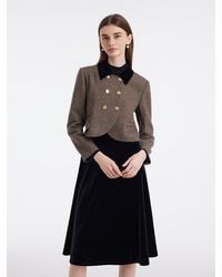 GOELIA - Washable Wool Double-Breasted Jacket And Skirt Two-Piece Set - Lyst