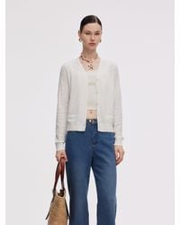 GOELIA - Jacquard V-Neck Cardigan - Lyst