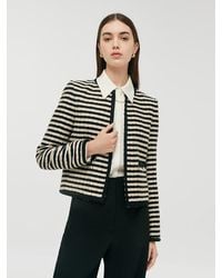 GOELIA - Wool Blend Tweed Crop Jacket - Lyst