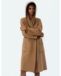 GOELIA - Pure Wool Reversible Hooded Printed Coat - Lyst