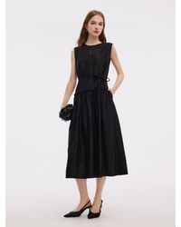 GOELIA - 18Mm Xiang Yun Silk Sleeveless Self-Tie Belt Maxi Dress - Lyst