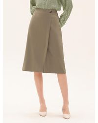 GOELIA - Worsted Woolen A-Line Skirt - Lyst