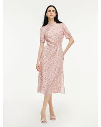 GOELIA - Floral Print Side Twist Qipao Midi Dress - Lyst