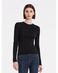 GOELIA - Detachable Sleeve Woolen Round Neck Sweater - Lyst