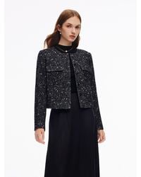 GOELIA - Wool Blend Round Neck Jacket - Lyst