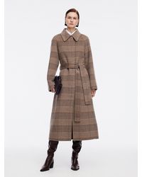 GOELIA - Cashmere Wool Blend Plaid Double-Faced Wrap Overcoat - Lyst
