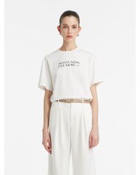 GOELIA - Pure Cotton Chic Letter Printed T-Shirt - Lyst