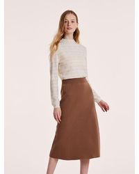 GOELIA - Tencel Wool Jacquard Sweater And Half Skirt Two-Piece Set - Lyst