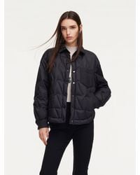 GOELIA - Drawstring Hem Shirt Collar Goose Down Jacket - Lyst
