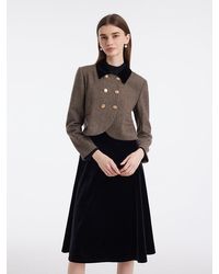 GOELIA - Washable Wool Double-Breasted Jacket And Skirt Two-Piece Set - Lyst