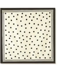 GOELIA - Polka Dots Printed 61 Square Pure Mulberry Silk Scarf - Lyst