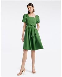 GOELIA - Square Neck Puff Sleeve A-Line Mini Dress - Lyst