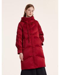 GOELIA - Cheongsam Button Hooded Mid-Length Goose Down Garment - Lyst